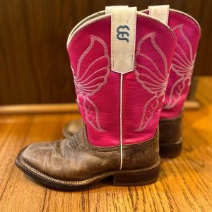 Genuine Leather kids cowboy boots by Anderson Bean Boot company.